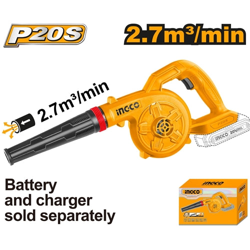 INGCO CORDLESS BLOWER CABLI20028 (Tool only)