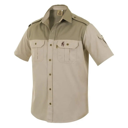 Boerboel Men's Kalahari Shirt S/S- Stone & Putty