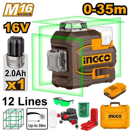 INGCO Cordless 3D Laser Level HLL301201