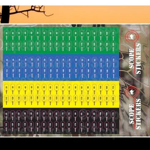 Scope Turret Labels, Sideways number, airgun multi Colour Set