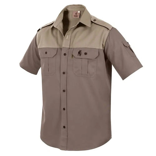 Boerboel Men's Kalahari Shirt S/S- Bark & Putty