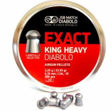 P380.00, Exact Heavy King (MK1) 6.35mm (.25) 33.95GR. 300/Tin (No Returns)