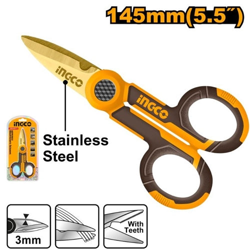INGCO SCISSOR ELECTRICIAN 145MM HES02855