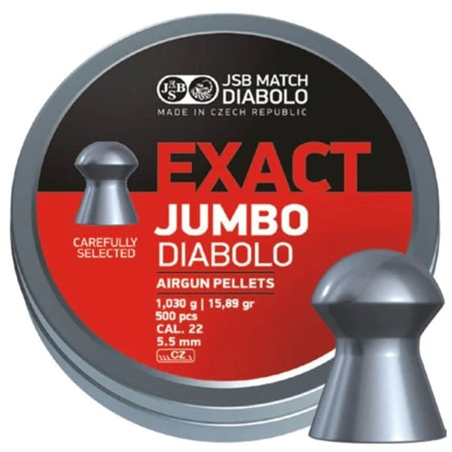 JSB Diabolo Exact .22, 500 per tin. 15.89Grain (No returns)