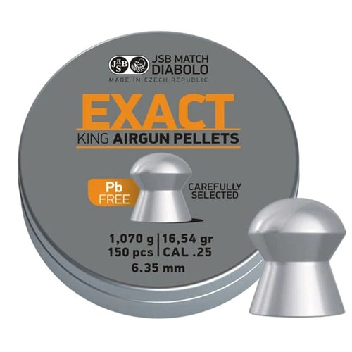 JSB EXACT KING LEAD FREE .25 16.54 GRAIN