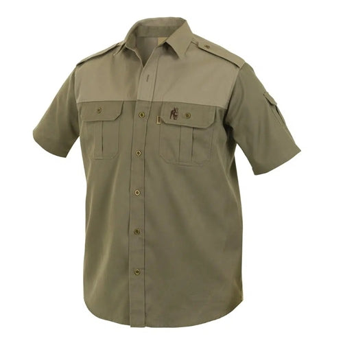 Boerboel Men's Kalahari Shirt S/S- Olive & Putty