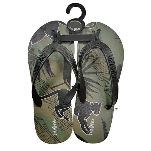 Pata Pata Mens Flip Flop Drk Grn 6/7